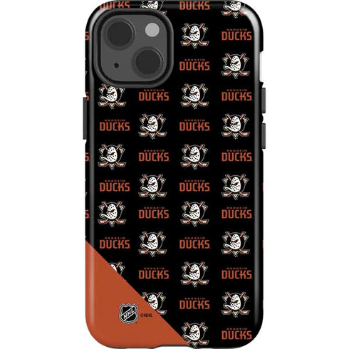 NHL Anaheim Ducks Pattern iPhone 15 Plus Impact Case