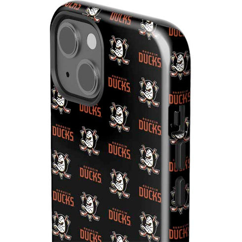 NHL Anaheim Ducks Pattern iPhone 15 Plus Impact Case