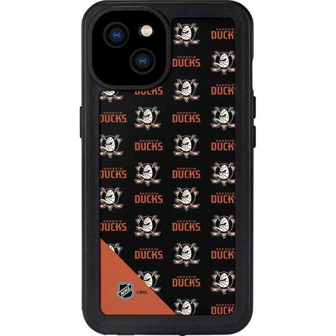 NHL Anaheim Ducks Pattern iPhone 15 Plus Waterproof Case