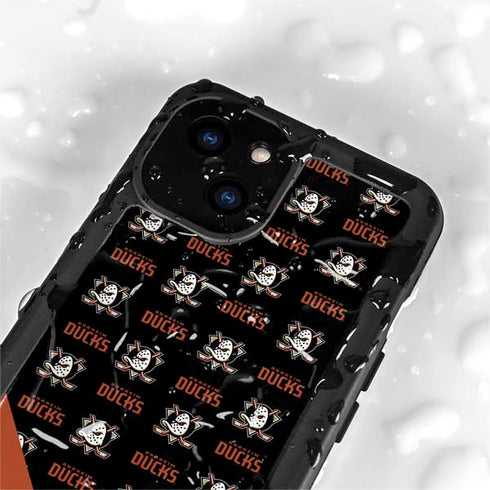 NHL Anaheim Ducks Pattern iPhone 15 Plus Waterproof Case