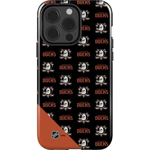 NHL Anaheim Ducks Pattern iPhone 15 Pro Impact Case