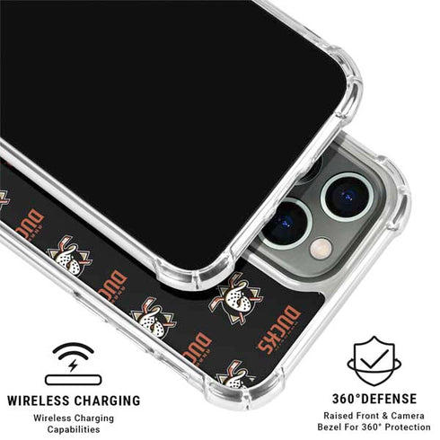 NHL Anaheim Ducks Pattern iPhone 15 Pro Max Clear Case