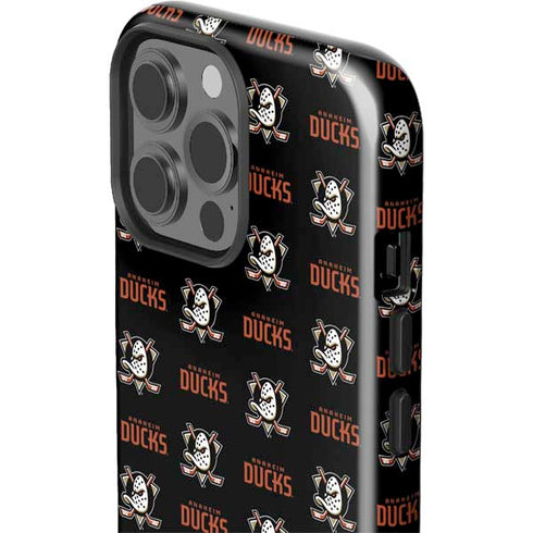 NHL Anaheim Ducks Pattern iPhone 15 Pro Max Impact Case
