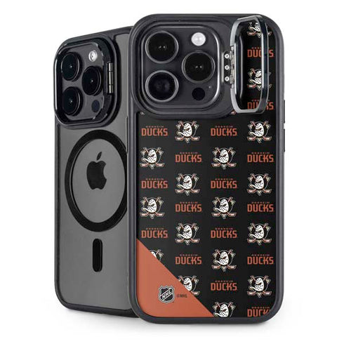 NHL Anaheim Ducks Pattern iPhone 15 Pro Max Kickstand Case