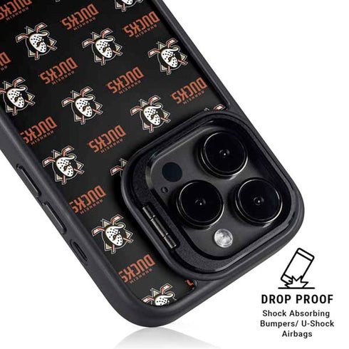 NHL Anaheim Ducks Pattern iPhone 15 Pro Max Kickstand Case