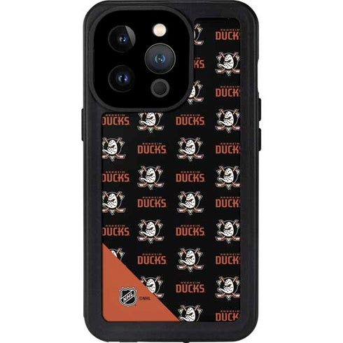NHL Anaheim Ducks Pattern iPhone 15 Pro Waterproof Case