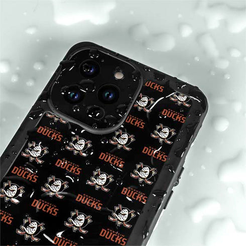 NHL Anaheim Ducks Pattern iPhone 15 Pro Waterproof Case