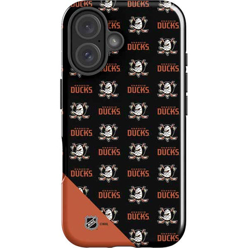 NHL Anaheim Ducks Pattern iPhone 16 Plus Impact Case