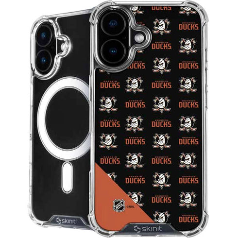 NHL Anaheim Ducks Pattern iPhone 16 Plus MagSafe Case