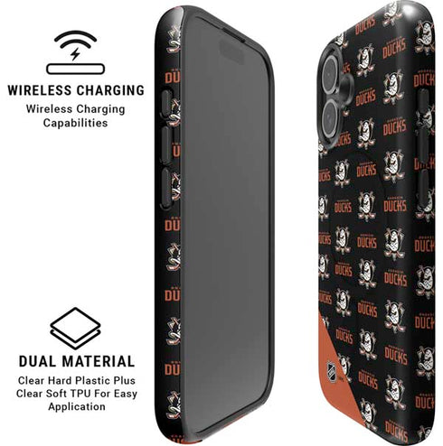 NHL Anaheim Ducks Pattern iPhone 16 Plus Magsafe Impact Case