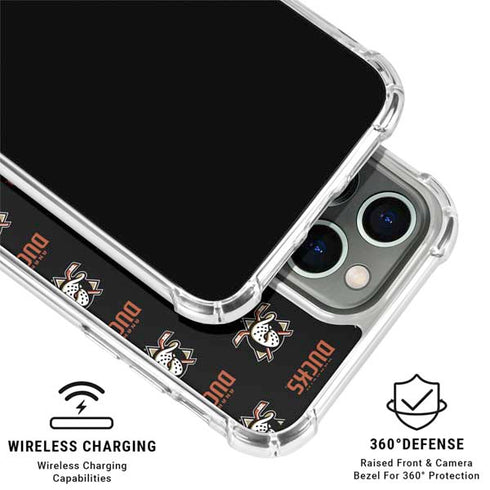 NHL Anaheim Ducks Pattern iPhone 16 Pro Clear Case