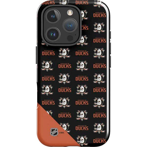 NHL Anaheim Ducks Pattern iPhone 16 Pro Impact Case