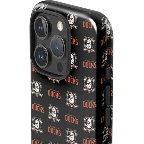 NHL Anaheim Ducks Pattern iPhone 16 Pro Impact Case