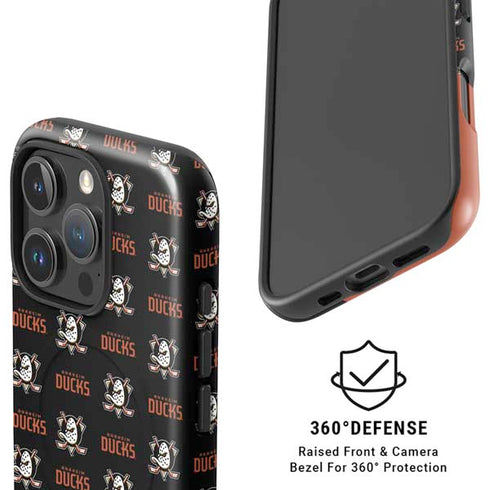 NHL Anaheim Ducks Pattern iPhone 16 Pro Magsafe Impact Case