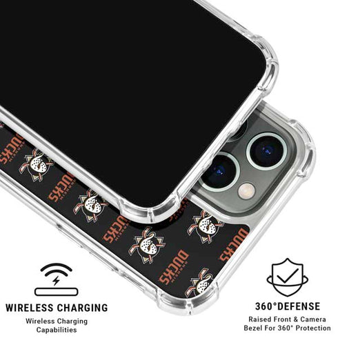 NHL Anaheim Ducks Pattern iPhone 16 Pro Max Clear Case