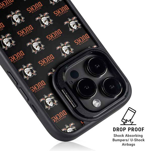 NHL Anaheim Ducks Pattern iPhone 16 Pro Max Kickstand Case