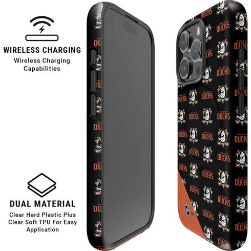 NHL Anaheim Ducks Pattern iPhone 16 Pro Max Magsafe Impact Case