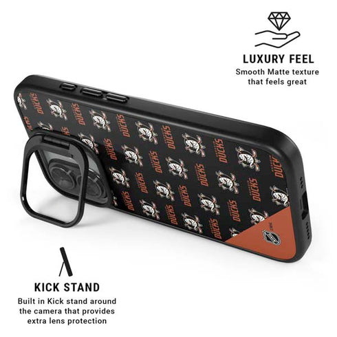 NHL Anaheim Ducks Pattern iPhone 17 Kickstand Case