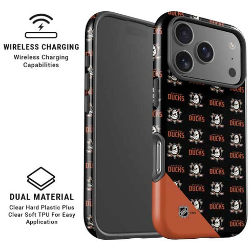 NHL Anaheim Ducks Pattern iPhone 17 Pro Magsafe Impact Case