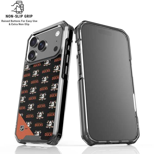 NHL Anaheim Ducks Pattern iPhone 17 Pro Max Clear Case