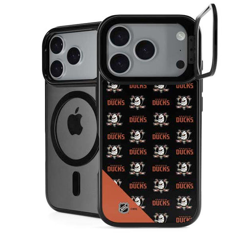 NHL Anaheim Ducks Pattern iPhone 17 Pro Max Kickstand Case