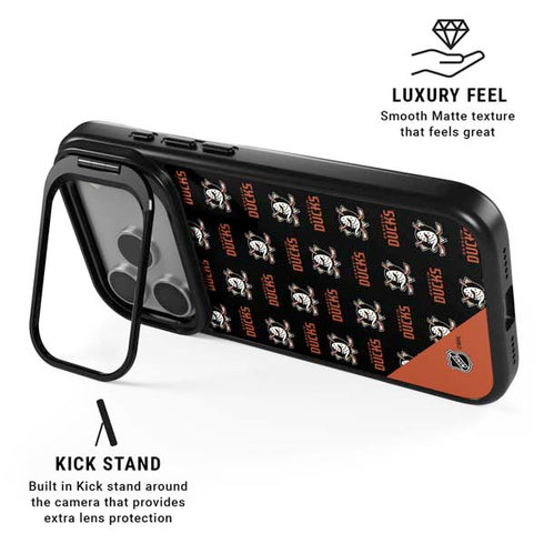 NHL Anaheim Ducks Pattern iPhone 17 Pro Max Kickstand Case