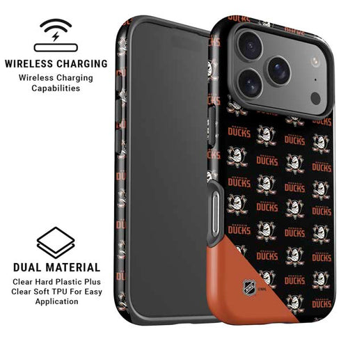 NHL Anaheim Ducks Pattern iPhone 17 Pro Max Magsafe Impact Case