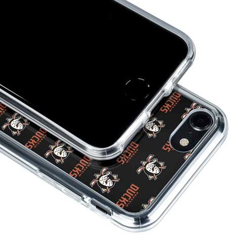 NHL Anaheim Ducks Pattern iPhone SE (2nd & 3rd Gen) Clear Case