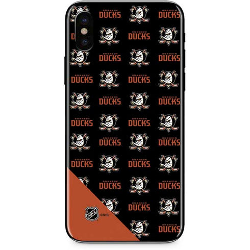 NHL Anaheim Ducks Pattern iPhone X Skin