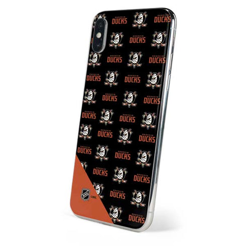 NHL Anaheim Ducks Pattern iPhone X Skin
