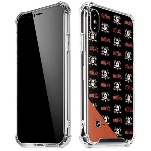 NHL Anaheim Ducks Pattern iPhone X/XS Clear Case
