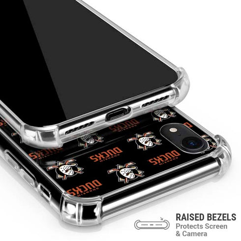 NHL Anaheim Ducks Pattern iPhone XR Clear Case