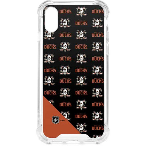 NHL Anaheim Ducks Pattern iPhone XS Clear Case