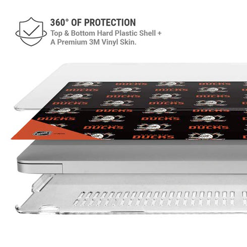 NHL Anaheim Ducks Pattern MacBook Pro 16in (2019-20) Case plus Skin