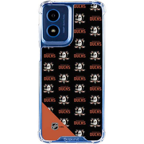 NHL Anaheim Ducks Pattern Moto G 5G (2024) Clear Case