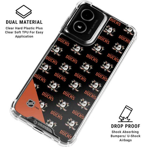 NHL Anaheim Ducks Pattern Moto G Power 5G (2024) Clear Case