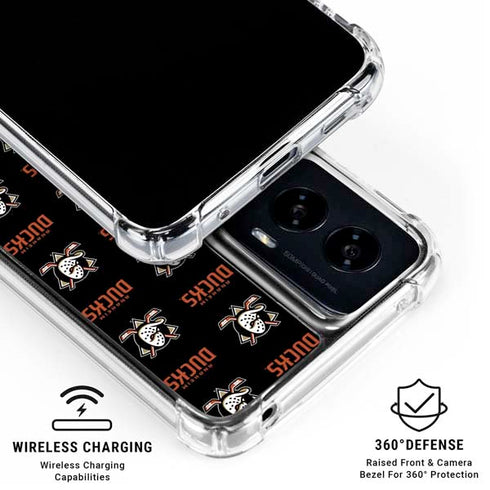 NHL Anaheim Ducks Pattern Moto G Power 5G (2024) Clear Case