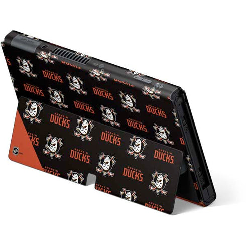 NHL Anaheim Ducks Pattern Nintendo Switch OLED (2021) Skin