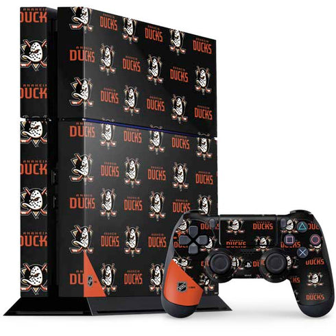 NHL Anaheim Ducks Pattern PS4 Console and Controller Bundle Skin