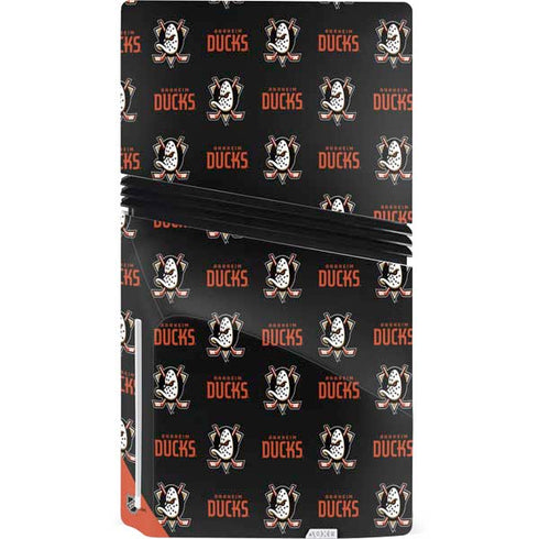 NHL Anaheim Ducks Pattern PS5 Pro Disk Console Skin