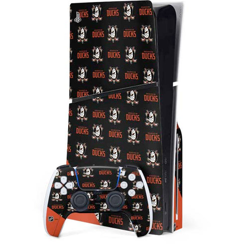 NHL Anaheim Ducks Pattern PS5 Slim Disk Bundle Skin