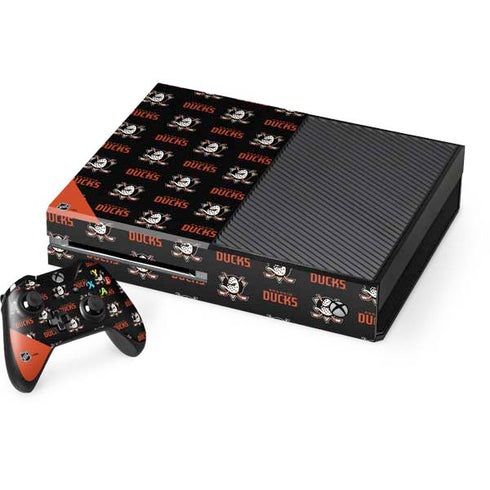NHL Anaheim Ducks Pattern Xbox One Console and Controller Bundle Skin