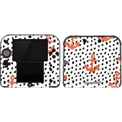 Bouffants and Broken Hearts Anchors and Dots Nintendo 2DS Skin
