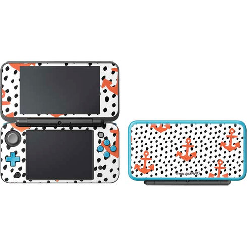 Bouffants and Broken Hearts Anchors and Dots Nintendo 2DS XL (2017) Skin