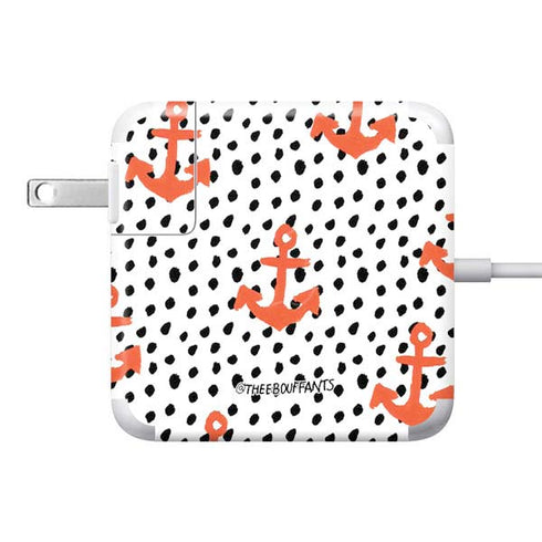 Bouffants and Broken Hearts Anchors and Dots 85W Power Adapter (15 and 17 inch MacBook Pro Charger) Skin