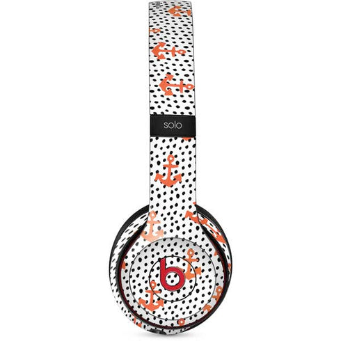 Bouffants and Broken Hearts Anchors and Dots Beats Solo 3 Wireless Skin