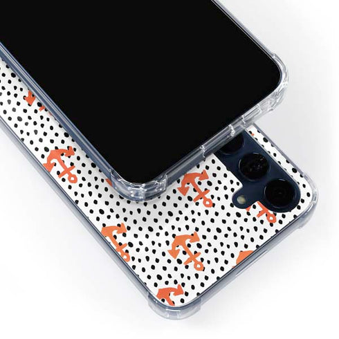 Bouffants and Broken Hearts Anchors and Dots Galaxy A35 5G Clear Case