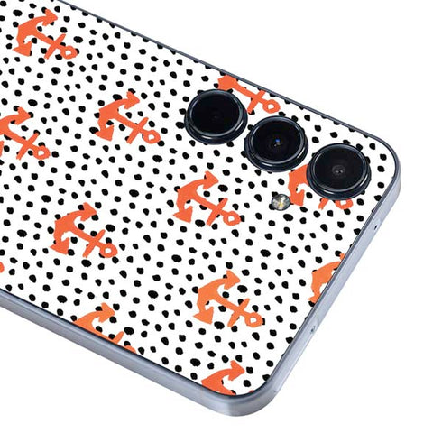 Bouffants and Broken Hearts Anchors and Dots Galaxy A35 5G Skin