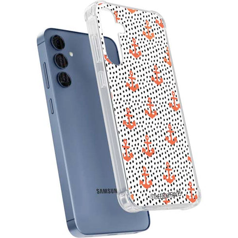 Bouffants and Broken Hearts Anchors and Dots Galaxy A55 5G Clear Case