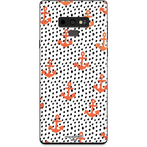 Bouffants and Broken Hearts Anchors and Dots Galaxy Note 9 Skin